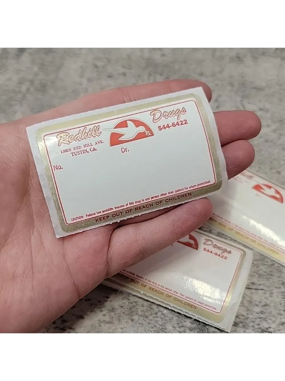 Vintage prescription labels